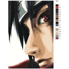 Картина по номерам T849 " Учиxа Итачи - Аниме Наруто ", 70x110 см Brushes Paints