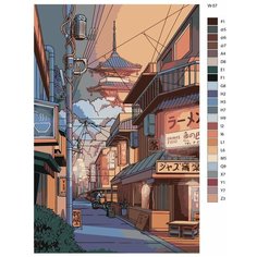 Картина по номерам W-57 "Пейзаж Азии" 70x110 Brushes Paints