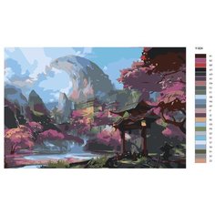 Картина по номерам Y-924 "Японский пейзаж" 80x120 Brushes Paints