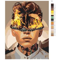 Картина по номерам Т393 "огненная бабочка" 70x90 Brushes Paints