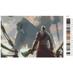 Картина по номерам U-89 "Игра God of War. Кратос" 80x120 см Brushes Paints
