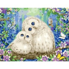 Картина по номерам Совенок с мамой 40х50 см Hobby Home