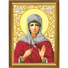 Вышивка бисером набор на атласе для вышивания "Вышивочка" икона "Св. Мца Надежда" 11*16см