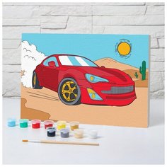 Картина по номерам ТероПром 4971854 «Ралли в пустыне» 20×30 см