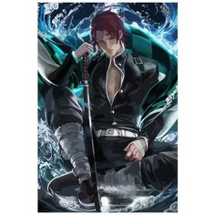 Картина по номерам на холсте Аниме Клинок рассекающий демонов - 5977 В 60x40