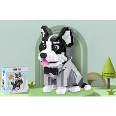 Конструктор из мини блоков, интерьерный, Balody 3D, Собака Хаски, 973 элементов