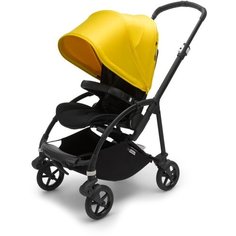 Коляска прогулочная Bugaboo Bee 6 complete (Black/Black/Lemon yellow), цвет шасси: черный