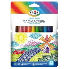 Гамма Фломастеры гамма классические , 12 цветов, вентилируемый колпачок, картонная упаковка, 180319_11 Gamma