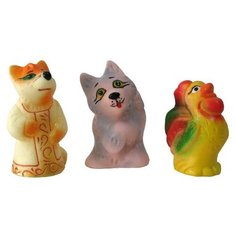 Набор резиновых игрушек Кот, лиса и петух СИ-354 ПКФ Игрушки Кудесники