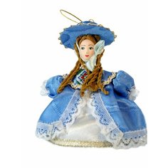 Кукла-подвеска сувенирная Барышня в шляпке. Потешный промысел