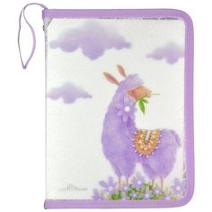 Папка на молнии BrunoVisconti, А5 (24 х 18 х 3 см), "лавандовая лама", Арт. 14-031/02, в ассортименте