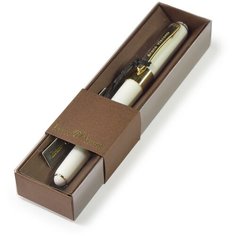 Ручка шариковая автоматическая BrunoVisconti, 0,5 мм, синяя, в футляре, Monaco (белый корпус), Арт. 20-0125/021