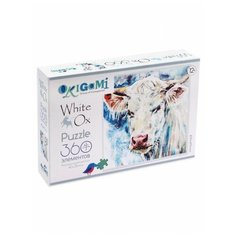 Пазл Origami 360 деталей: 2021 Год Быка.Портрет белого быка, Origami