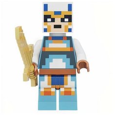 Мини-фигурка Minecraft Игрок в белой броне (4 см) Noname