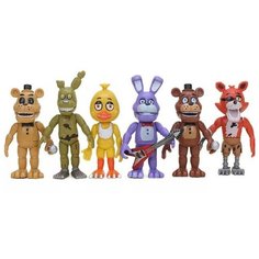 Набор фигурок аниматроники фнаф - mini FNAF (Five night at Freddy`s) (6 шт.) №2 Noname