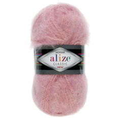 Пряжа Alize Mohair classic, 24 % шерсть, 25 % мохер, 51 % акрил, 100 г, 200 м, 2 шт., 161 пудра