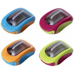 Точилка юнландия "Гонки", с контейнером, пластиковая, корпус ассорти, 228473