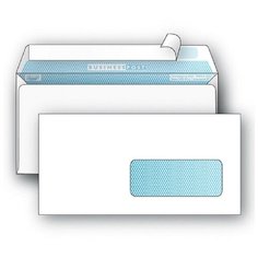Конверты Белый E65стрип пр.окно BusinessPost 110х220 50шт/уп/1961 Packpost