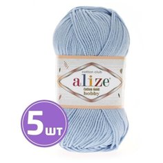 Пряжа Alize Cotton Gold Hobby (40 синий), 5 шт. по 50 г, Alize