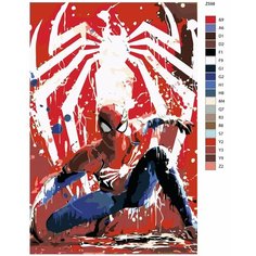 Картина по номерам Z-598 "Человек-паук" 40х60 Brushes Paints