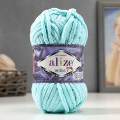 ALIZE Пряжа "Velluto" 100% микрополиэстер 68м/100гр (19 св. бирюза)