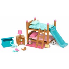 Набор мебели игровой Lil Woodzeez Детская и двухъярусная кровать