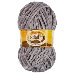 Пряжа Adelia Пряжа ADELIA "DOLLY VELOUR" 100% микрополиэстер 5 шт.х100г 93м, 100 г, 93 м, 5 шт., №10 серый