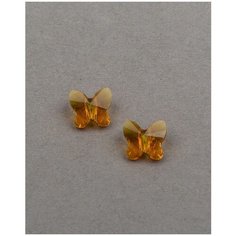 Бусины бабочки Swarovski, цвет Tangerine (#259), размер 8 мм, 2 шт.