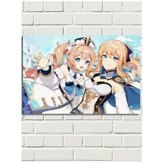 Картина по номерам игра Genshin Impact (Паймон, Лиза, Кейа, Делюк, Ху Тао) - 8165 Г 60x40
