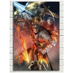 Картина по номерам игра Dark Souls (Сигмайер, Арториас, Гвин) - 8406 В 60x40