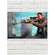 Картина по номерам игра GTA V (Grand Theft Auto, Франклин Клинтон) - 8588 Г 60x40