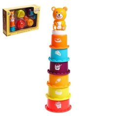 Развивающая пирамидка-сортер Медвежонок, 13 предметов Нет бренда