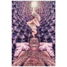 Картина по номерам на холсте эзотерика души тела космоса провидения таинств йога - 6839 В 60X40