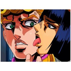Картина по номерам на холсте аниме JoJo ДжоДжо Джотаро Джованна - 7520 Г 30x40