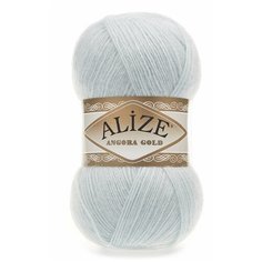 Пряжа Alize Angora Gold (Ангора Голд) - 5 мотков Цвет: цвет зимнее небо 514, 20% шерсть, 80% акрил 100г 550м