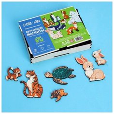 Обучающие магниты «Мама и малыш» Лесная мастерская