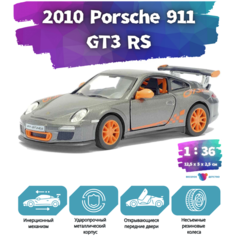 Металлическая инерционная машинка Kinsmart 1:36 2010 Porsche 911 GT3 RS 5352 DKT с открывающими дверями