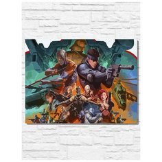 Картина по номерам на холсте игра Metal Gear Solid (Sega, Сега, 16 bit, 16 бит, ретро приставка) - 9908 Г 30x40