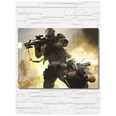 Картина по номерам на холсте Army Of Two (арми оф ту, шутер, PS, Xbox, PC, Switch) - 10422 30x40