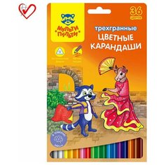 Карандаши цветные Мульти-Пульти "Енот в Испании" 36 цветов