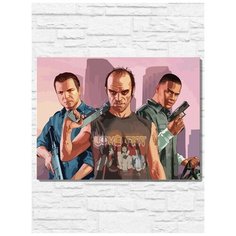 Картина по номерам на холсте игра Grand Theft Auto (GTA 5) V - 9610 Г 30x40