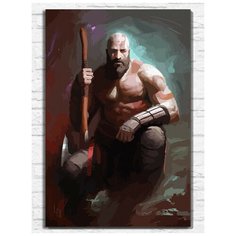 Картина по номерам на холсте игра god of war 4 - 9599 В 60x40