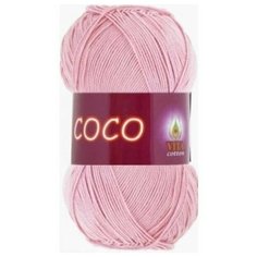 Пряжа хлопковая Vita Cotton Coco (Вита Коко) - 1 моток, 3866 чайная роза, 100% мерсеризованный хлопок 240м/50г