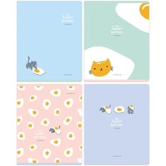 Тетрадь 48л, А5, клетка BG "Sweet kitty", матовая ламинация, выб. лак - 12 шт. BG®