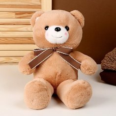 Мягкая игрушка «Медведь», с бантиком, 40 см, цвет коричневый Romanoff