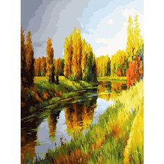 Картина по номерам Осенняя река 40х50 см Hobby Home