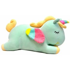 Мягкая Игрушка Единорог Спящий 50 см, салатовый Kids World