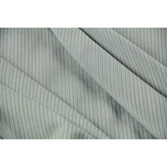 Ткань костюмно-плательная шерсть в голубовато-желтую полоску Loewe