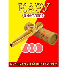 Казу музыкальный инструмент золотистый