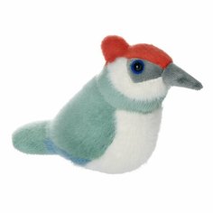 Мягкая игрушка Птичка Дятел мятный с красной шапочкой, 26см - Abtoys [M4877]